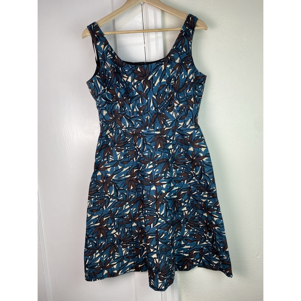 Donna Ricco New York Women's 12P Sleeveless Teal Floral Fit & Flare A-Line Dress